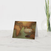Airship Flying Over Eastern Hemisphere Map (Vorderseite)