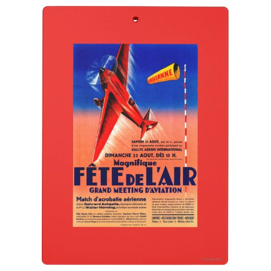 Airshow, das Haryse Hilsz fördernden Posten Klemmbrett (Rückseite)