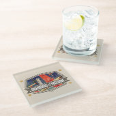 Airshow Glasuntersetzer (Schrägansicht)