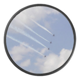 Airshow Military Jet Formation Eishockey Puck