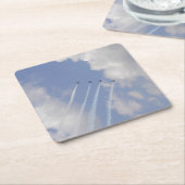 Airshow Military Jet Formation Rechteckiger Pappuntersetzer (angewinkelt)