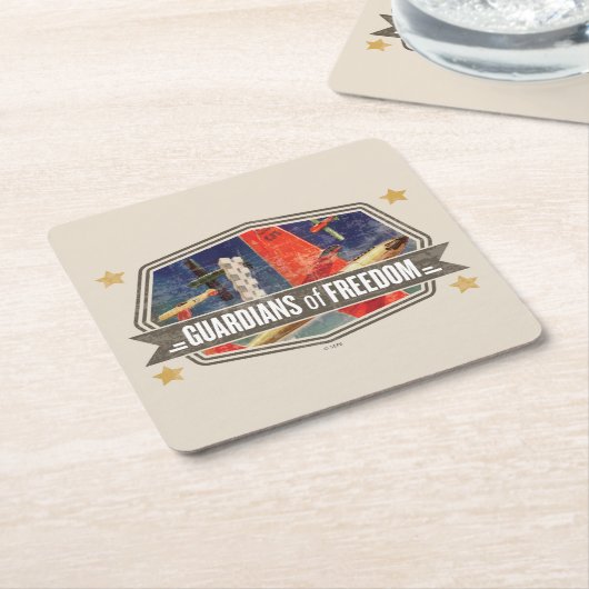 Airshow Rechteckiger Pappuntersetzer (angewinkelt)