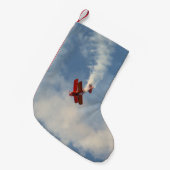 Airshow Stunt Biplane Kleiner Weihnachtsstrumpf (Vorderansicht (hängend))