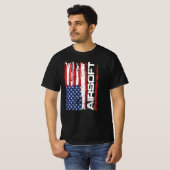 Airsoft Grunge USA Flag T-Shirt (Vorne ganz)