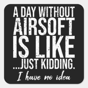 Airsoft-Sportgeschenk Quadratischer Aufkleber
