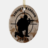 Airsoft Team-Weihnachtsverzierung Keramik Ornament (Rechts)