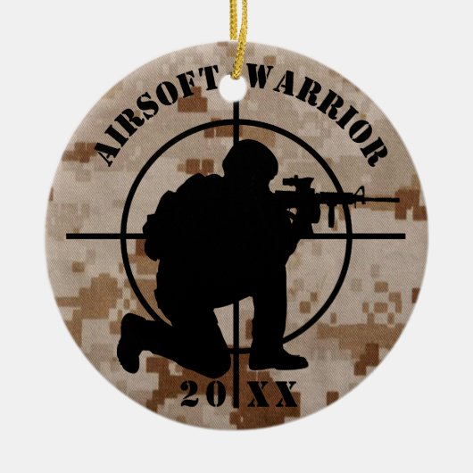 Airsoft Team-Weihnachtsverzierung Keramik Ornament (Vorne)