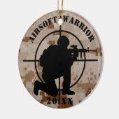 Airsoft Team-Weihnachtsverzierung Keramik Ornament (Links)
