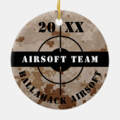 Airsoft Team-Weihnachtsverzierung Keramik Ornament (Hinten)