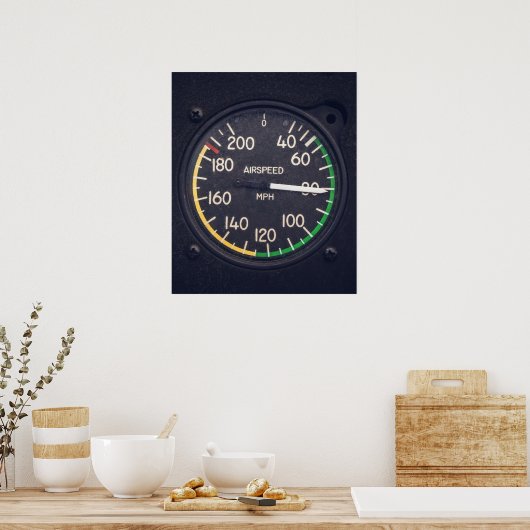Airspeed Gauge Poster (Küche)