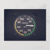 Airspeed Gauge Postkarte (Vorderseite)
