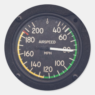 Airspeed Gauge Runder Aufkleber