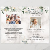 Airy Blätter Memorial Funerbital Service Foto Prog (Vorderseite)