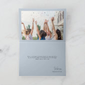 Airy Blue Floral | BRAUTPARTY FOTO Dankeskarte (Innenseite)