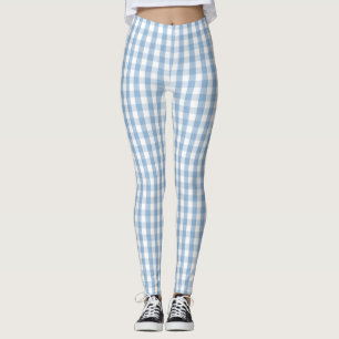 Airy Blue Gingham Karo Leggings