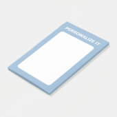 Airy Blue Modern Personalisiert Versatile Post-it Klebezettel (angewinkelt)