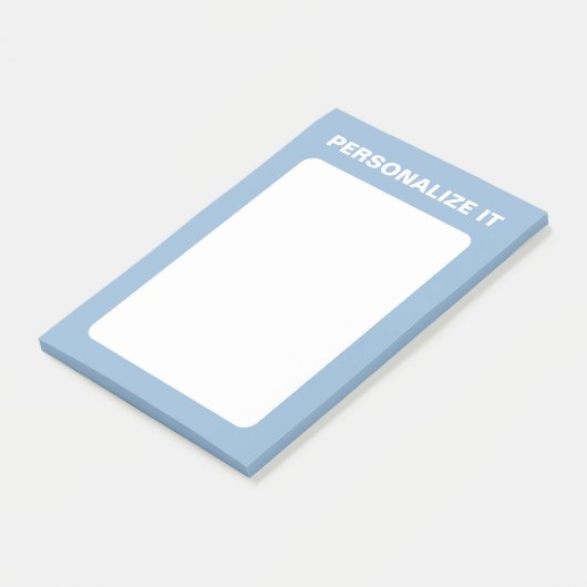 Airy Blue Modern Personalisiert Versatile Post-it Klebezettel (angewinkelt)