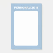 Airy Blue Modern Personalisiert Versatile Post-it Klebezettel (Vorderseite)
