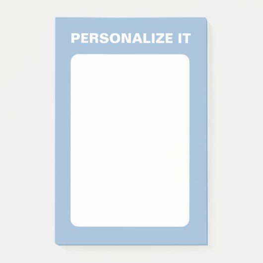 Airy Blue Modern Personalisiert Versatile Post-it Klebezettel (Vorderseite)