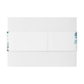 Airy Blue und Aquamarin Peony Rustic Wedding Einladungsbanderole (Rückseitenbeispiel)