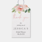 Airy Blush Brautparty Favor Tag Geschenkanhänger (Vorderseite)