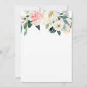 Airy Blush Bridal Dusche Einladung (Rückseite)