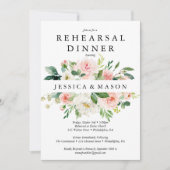 Airy Blush Probe Dinner Einladungskarte Einladung (Vorderseite)