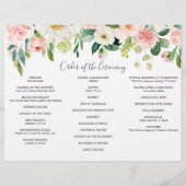 Airy Blush Tri-Fold-Hochzeitsprogramm Flyer (Hinten)