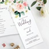 Airy Blush Tri-Fold-Hochzeitsprogramm Flyer