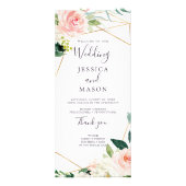 Airy Blush Wedding Program - Zeremonie Programm (Vorne)