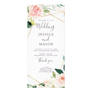 Airy Blush Wedding Program - Zeremonie Programm