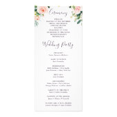 Airy Blush Wedding Program - Zeremonie Programm (Hinten)