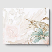 Airy BOHO Pampas Grass Light Peach Wedding Gästebuch (Rückseite)