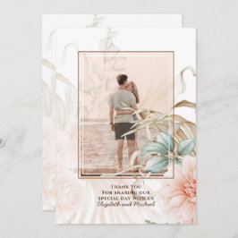 Airy BOHO Pampas Grass Light Peach Wedding Save The Date