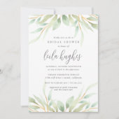 Airy Botanical Brautparty Einladung (Vorderseite)