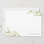 Airy Botanical Personalisiert Stationery Flat Mitteilungskarte (Vorderseite)