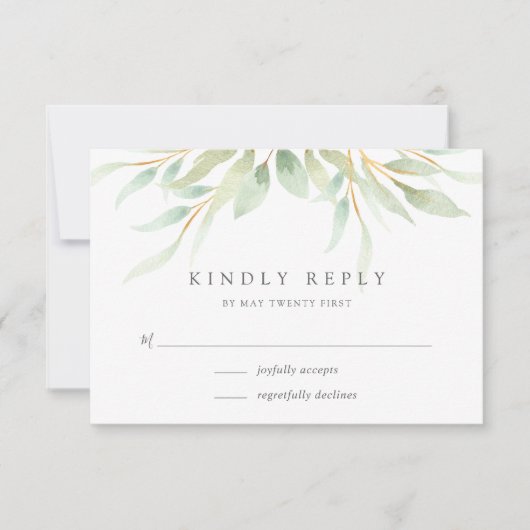 Airy Botanical RSVP Card (Vorderseite)