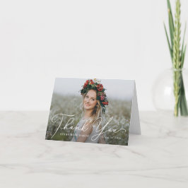 Airy Elegance EDITABLE COLOR Abschluss Vielen Dank Dankeskarte