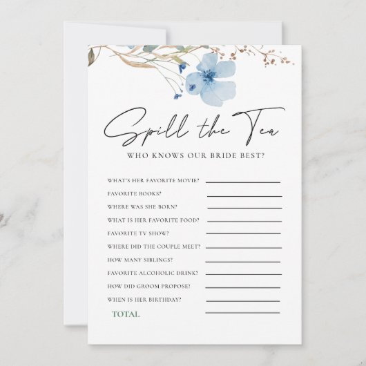 Airy Eucalyptus Greenery Boho Rustic Brautparty Einladung (Vorderseite)