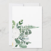 Airy Eucalyptus Greenery Boho Rustic Brautparty Einladung (Rückseite)