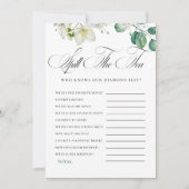 Airy Eucalyptus Greenery Boho Rustic Bridal Shower Einladung (Vorderseite)