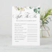 Airy Eucalyptus Greenery Boho Rustic Bridal Shower Einladung (Stehend Vorderseite)