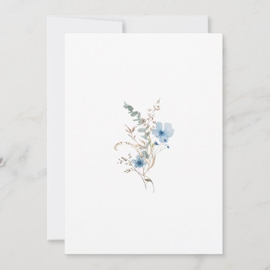 Airy Eucalyptus Greenery Boho Rustic Bridal Shower Einladung (Rückseite)