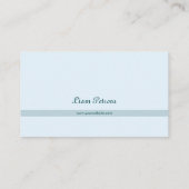 Airy Eukalyptus Aquamarin und Gold botanisch Visitenkarte (Rückseite)