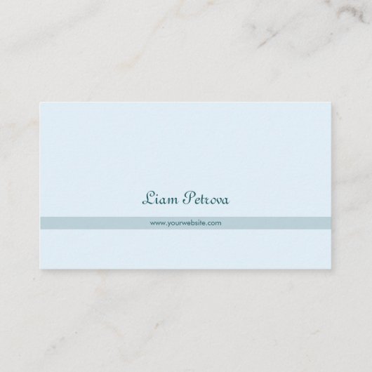 Airy Eukalyptus Aquamarin und Gold botanisch Visitenkarte (Rückseite)