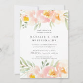 Airy Floral Bridesmaids Luncheon Einladung (Vorderseite)