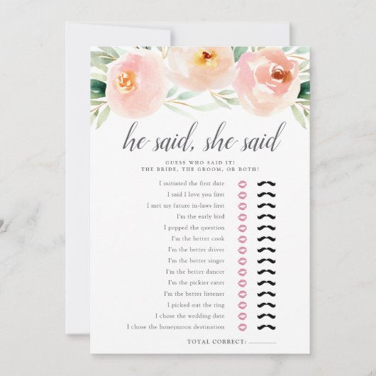 Airy Floral Doppelseitiges Brautparty (Vorderseite)