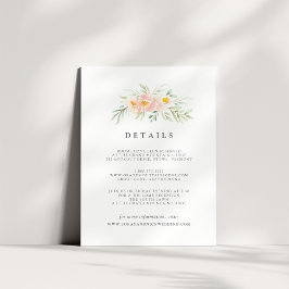 Airy Floral Guest Information Card Begleitkarte