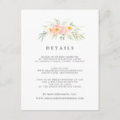 Airy Floral Guest Information Card Begleitkarte (Vorderseite)