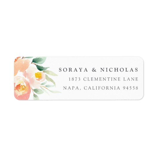 Airy Floral Rücksendeadresse (Vorne)